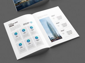 大气蓝色企业画册 打造专业形象的设计与资源全攻略